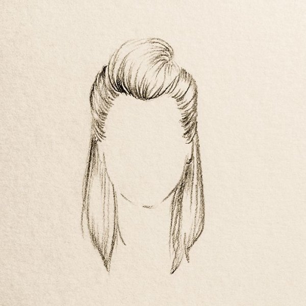 Волосы для срисовки карандашом