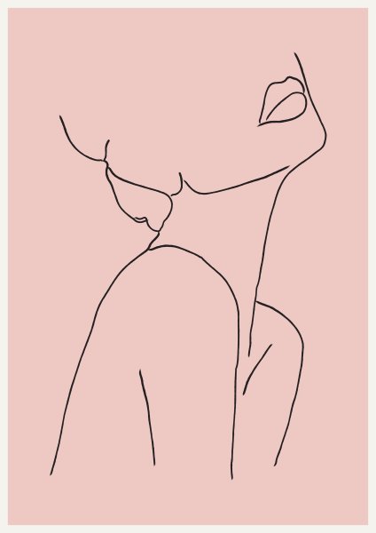 Женский силуэт одной линией