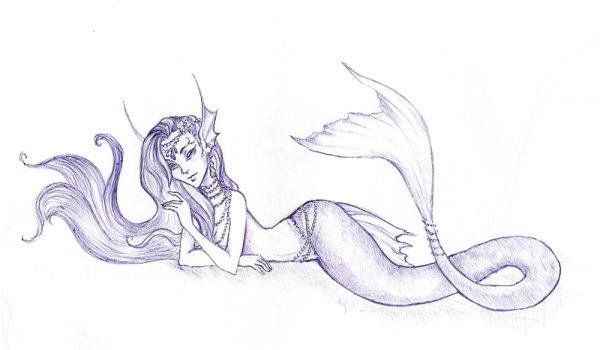 Русалка для рисования