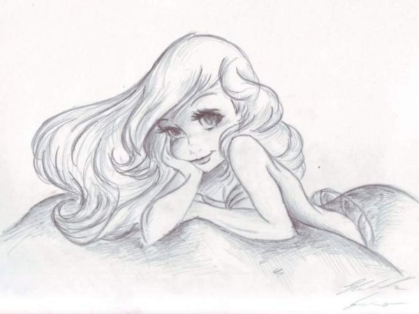 Поэтапное рисование русалки