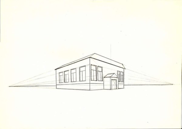 Угловая перспектива здания