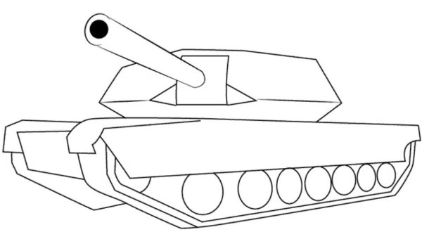 Нарисовать танк т 34 спереди