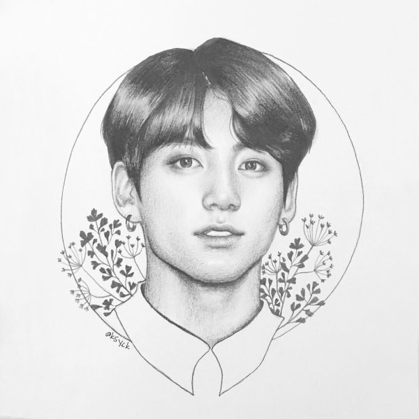 BTS легкие портреты Чонгук