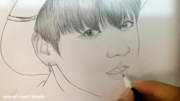 Нарисовать Чонгука из БТС