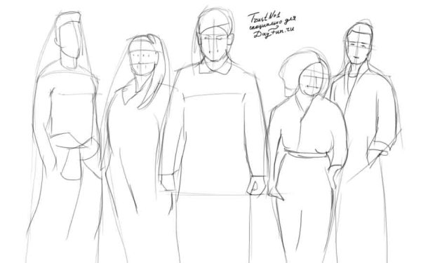 Рисунок семьи для срисовки