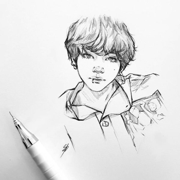 BTS тэхён скетчи