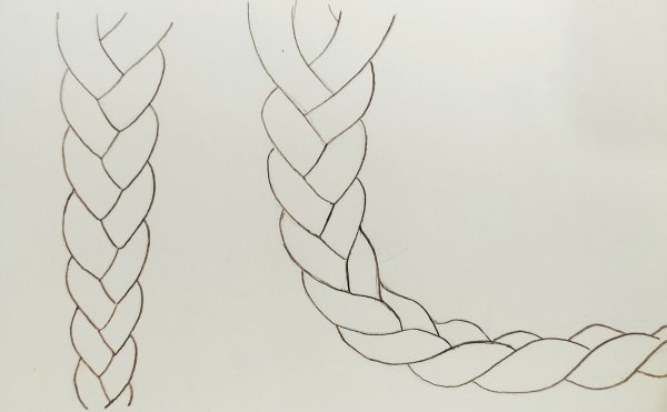 Как рисовать косичку