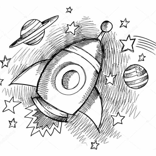 Рисунки чёрной ручкой