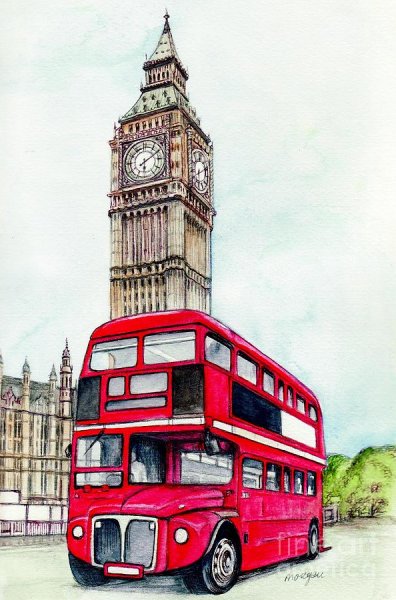 Биг Бен карандашом