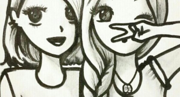 Рисунки подружек легкие карандашом для новичка