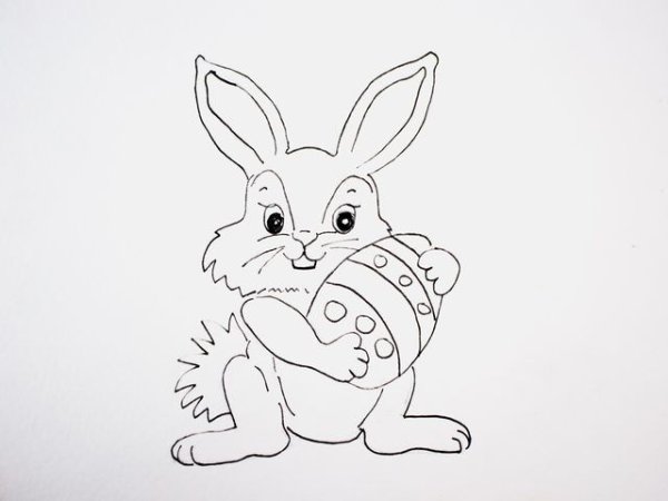 Зайчик рисунок карандашом