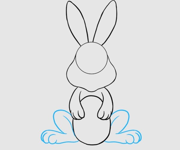 Рисунок зайца для срисовки