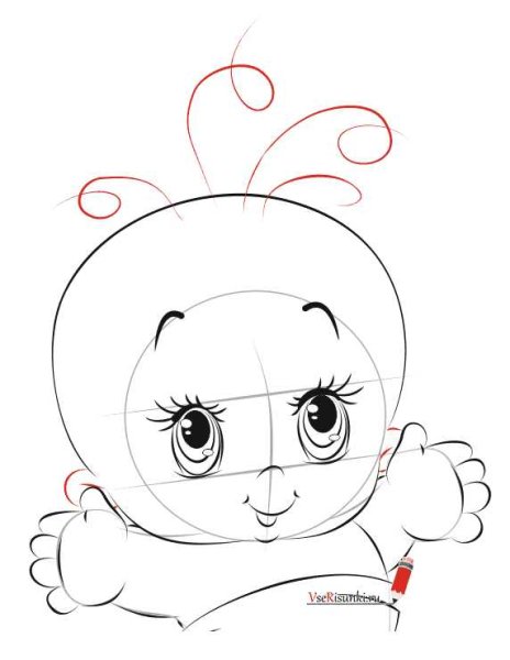 Малыш рисунок карандашом для детей