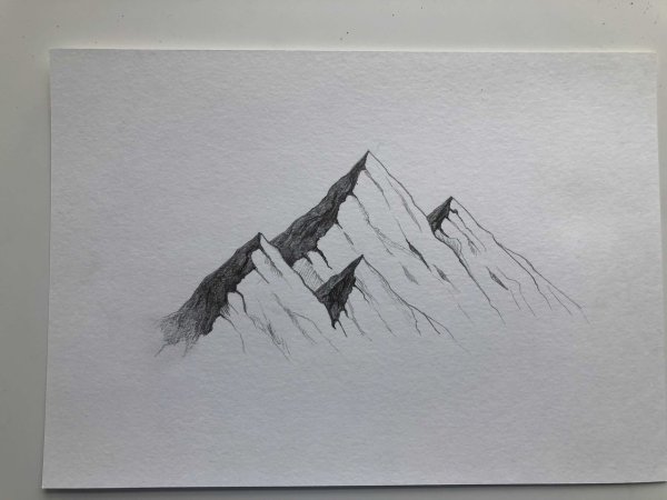 Горы рисунок