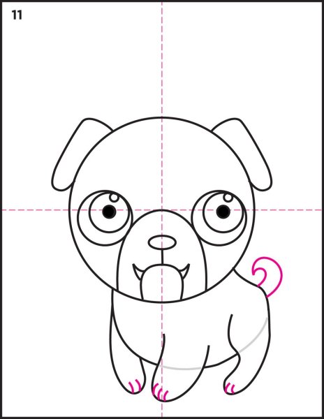 Как нарисовать МОПСА поэтапно