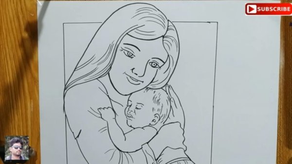 Мама рисунок карандашом легко