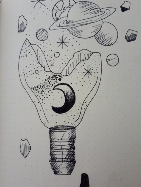 Рисунки космоса для срисовки