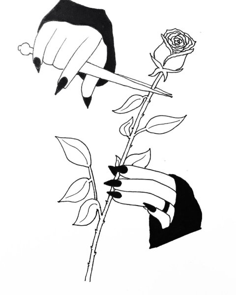 Маленькие картинки для срисовки черно белые