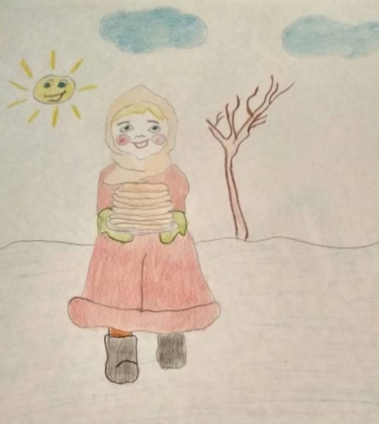 Масленица рисунок легкий