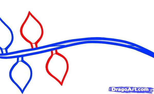 Гирлянда срисовать легко