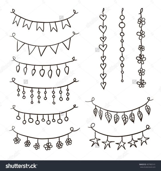 Гирлянда карандашом