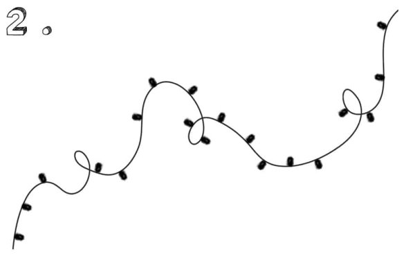 Гирлянда карандашом