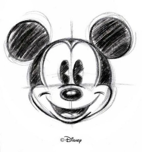 Микки Мауса карандашом
