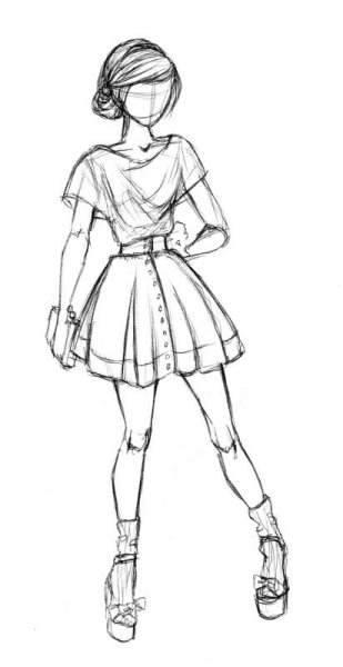 Девушки для срисовки в полный рост