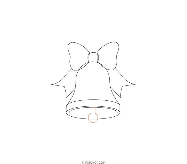 Колокольчик рисунок для детей карандашом