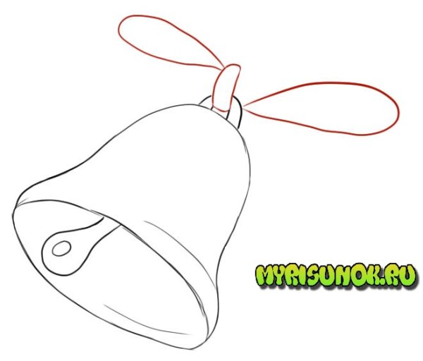 Колокольчик поэтапно карандашом