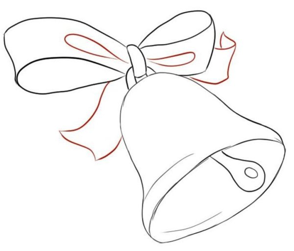 Раскраска колокольчик школьный