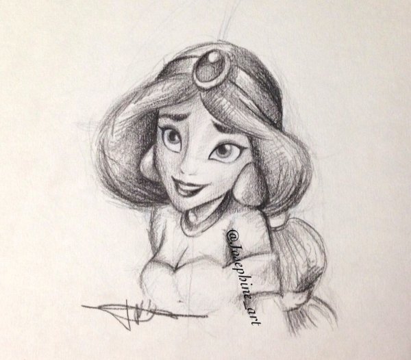 Sketch Glen Keane Ариэль