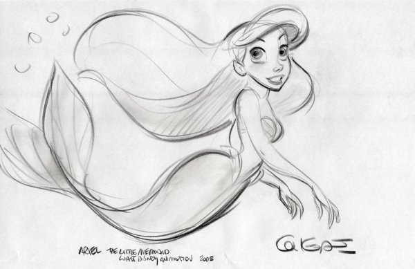 Портрет Ариэль карандашом