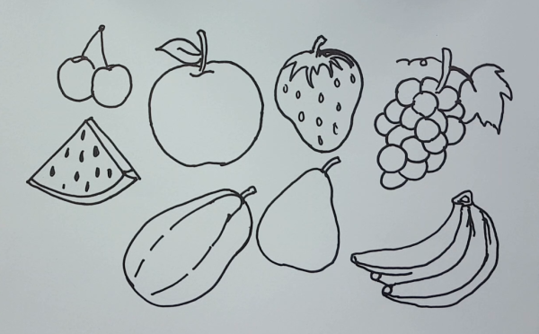 Натюрморт с фруктами для детей