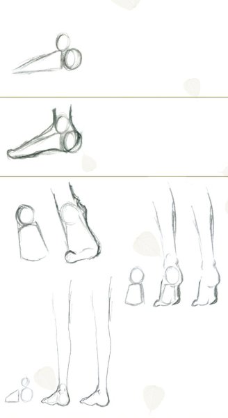 Как рисовать ноги