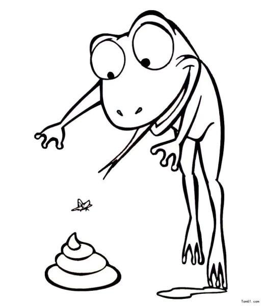 Лягушка рисунок для детей карандашом