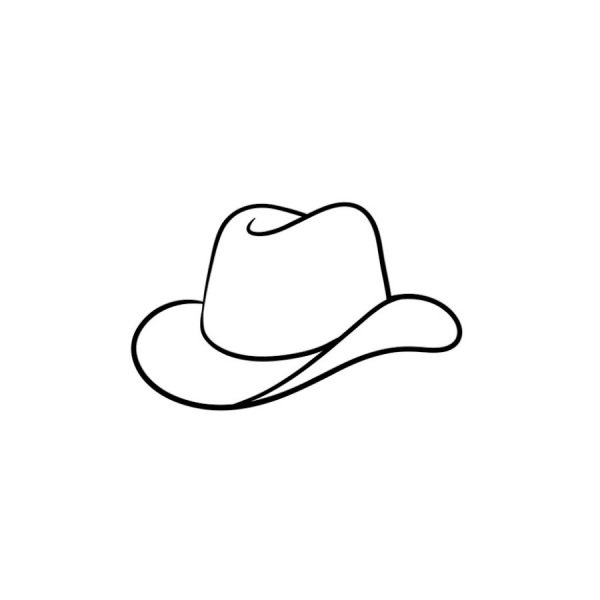Ковбойская шляпа контур
