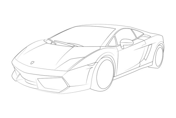 Трафарет машины Ламборджини