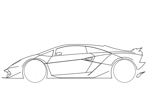 Раскраски Ламборджини Сесто элементо