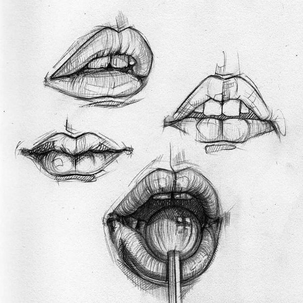 Губы рисунок