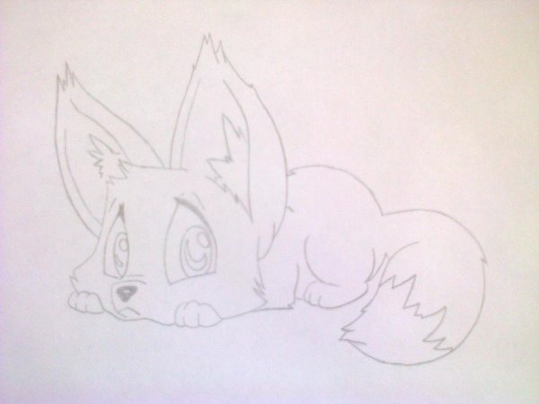 Рисунок лисы карандашом для срисовки