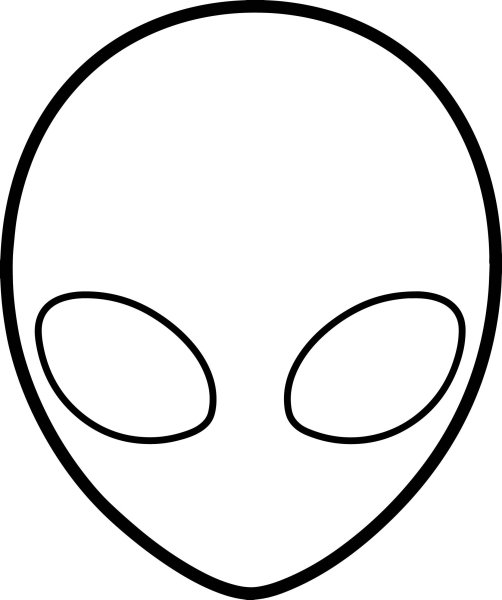 Маска инопланетянина раскраска