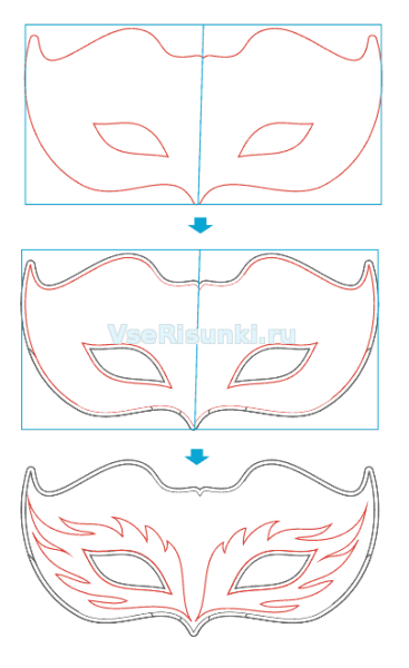 Поэтапное рисование маски