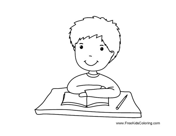 Ученик раскраска для детей