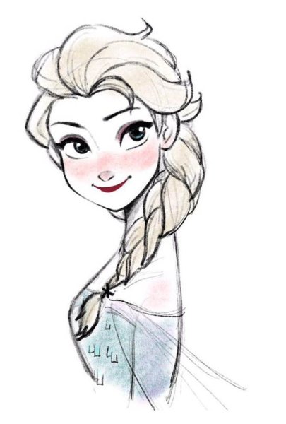 Эльза для срисовки