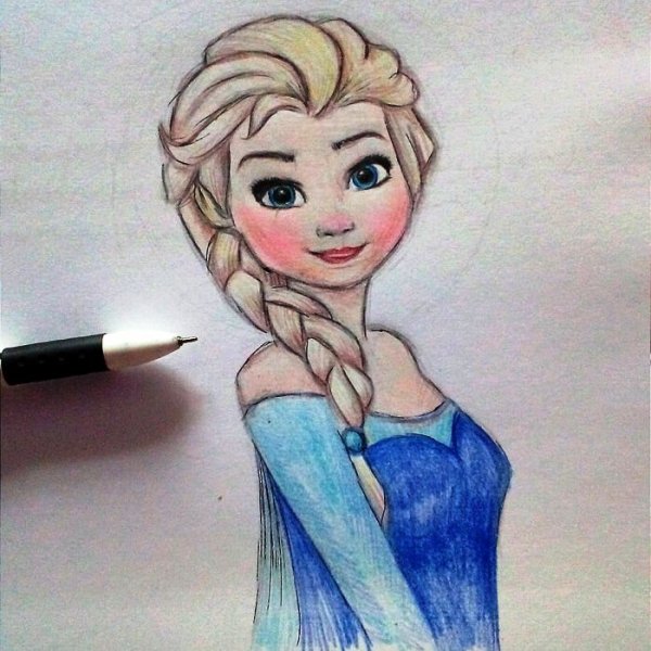 Эльза уроки рисования
