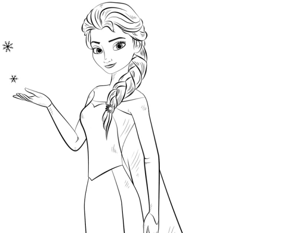 Эльза Холодное сердце рисунок карандашом