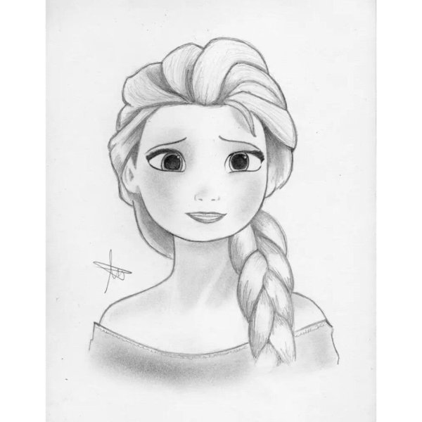 Срисовки Эльзы из холодного сердца