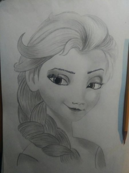 Эльза Холодное сердце карандашом