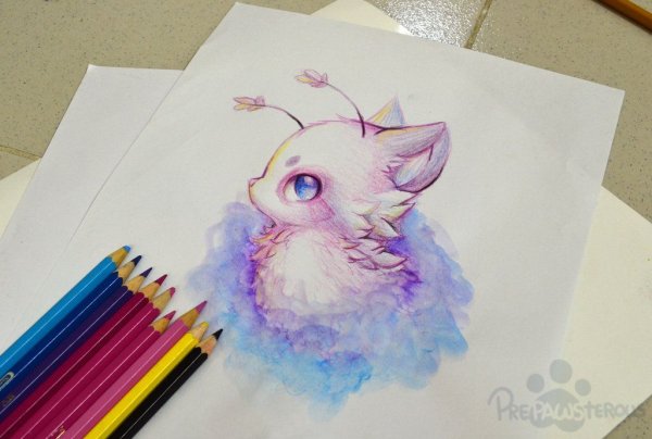 Акварельный стилизованный портрет